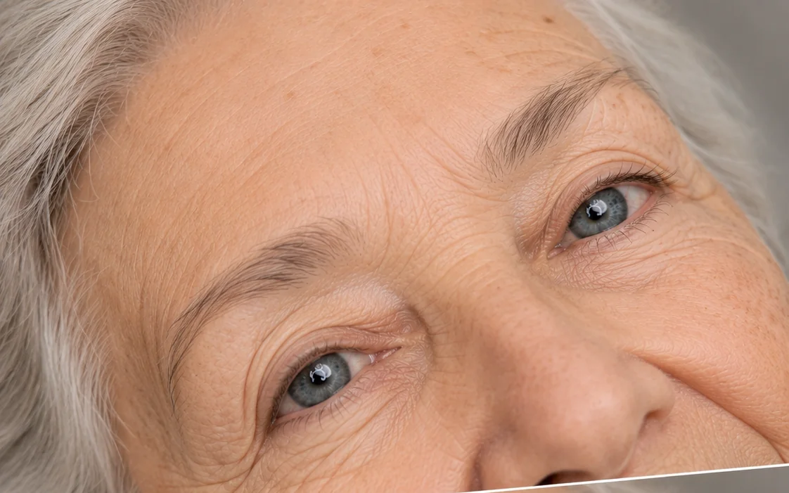 Augenbrauen und Augenpartie vor dem Permanent Make-up, Berlin Wilmersdorf