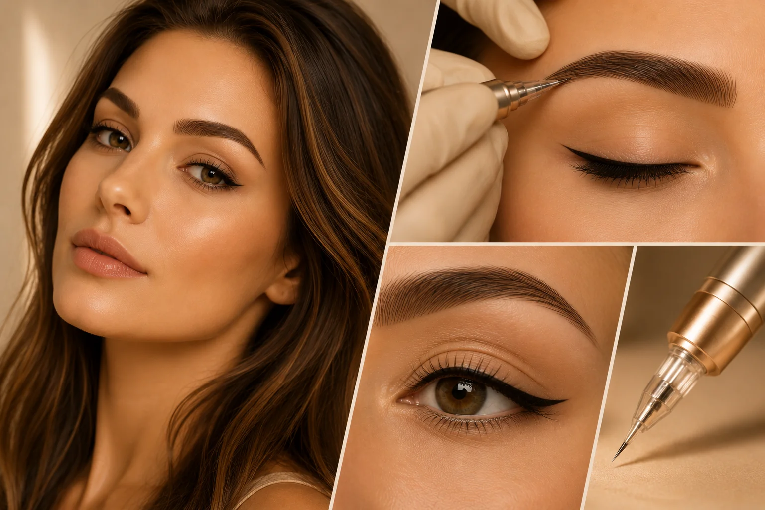 Permanent Make-up Augenbrauen und Eyeliner, Ergebnis in Berlin Wilmersdorf