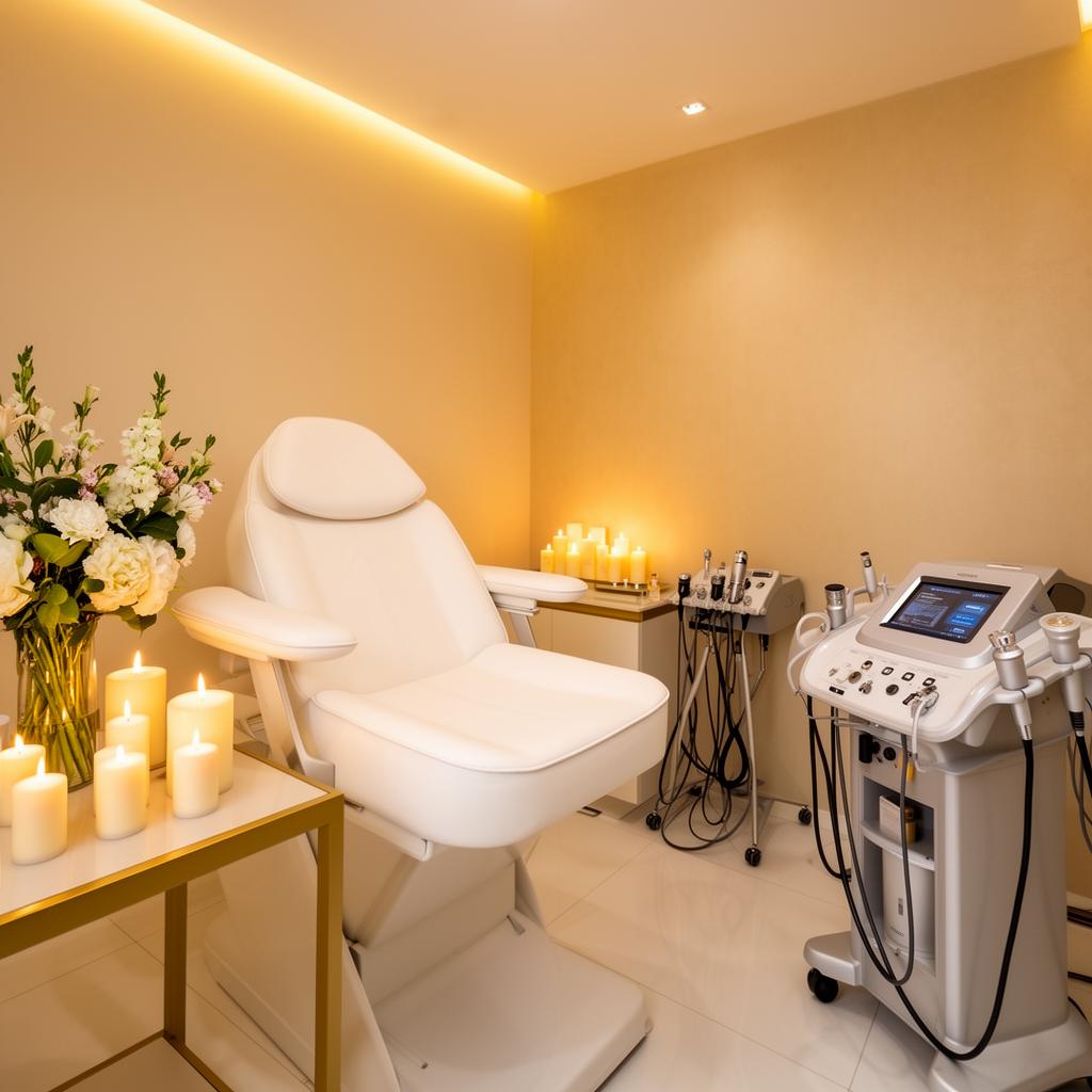 Behandlungsraum Pretty WoMen Berlin Wilmersdorf, gepflegtes Studio-Ambiente fuer Permanent Make-up Nachsorge